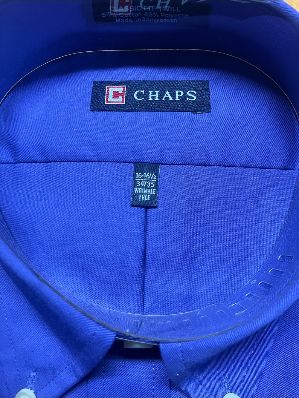 NWT 3x Lot Mens Dress Shirts 16.5 34/35 Chaps & Arrow Blue Purple Green - Picture 3 of 8